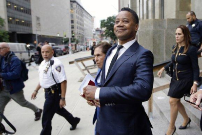 El actor Cuba Gooding Jr en la corte de Nueva York.-AP