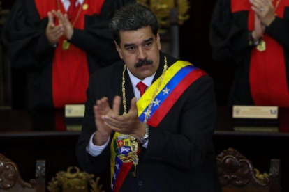 Nicolas Maduro asiste a la ceremonia de apertura al año judicial  en Caracas  Venezuela.-EFE Cristian Hernandez / EFE