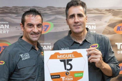 Melchor Mauri y Miguel Induráin, participantes de la próxima Titan Desert.-EFE
