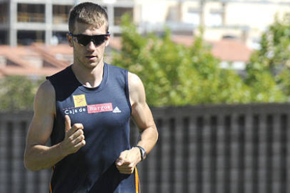 Francisco Javier Abad durante un entrenamiento en Soria. / VALENTÍN GUISANDE-
