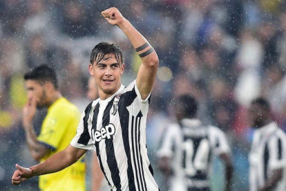 Paulo Dybala celebra su gol al Chievo Verona.-AP / ALESSANDRO DI MARCO