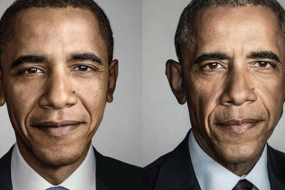 El fotógrafo free-lance Dan Winters retrata a Obama ocho años después.-EL PERIÓDICO