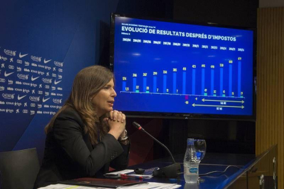 Susana Monje, vicepresidenta económica del Barca, se mostró satisfecha con las cuentas del club catalán-JORDI COTRINA