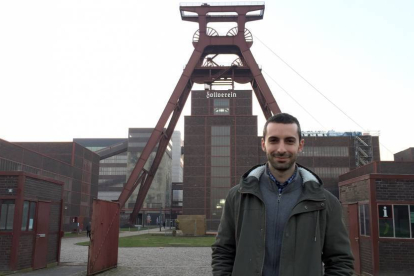 David en el Museo de Zollverein, que recuerda el gran pasado minero de la zona de Essen.-