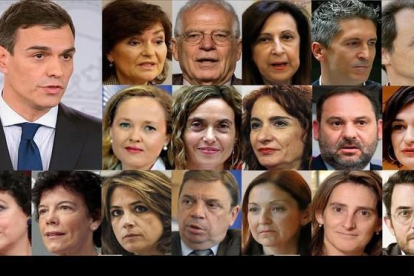 El Gobierno de Pedro Sánchez, con 11 mujeres y 6 hombres-