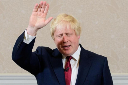 Boris Johnson durante su comparecencia en Londres.-AFP / LEON NEAL