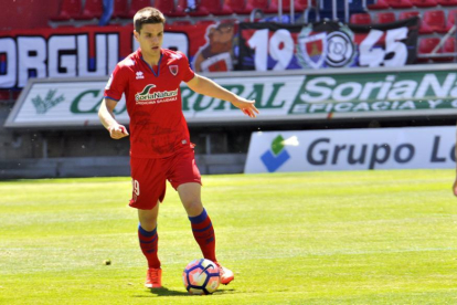 Galarreta volverá al once del Numancia en Almería después dd cumplir un partido de sanción.-María Ferrer