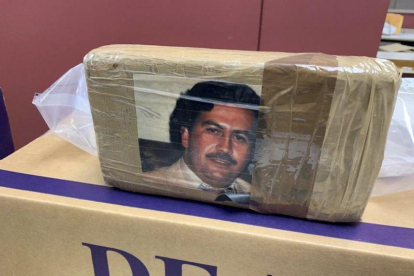 Paquetes de droga con la imagen del capo colombiano Pablo Escobar.-AP / DEA'S NEW YORK CITY OFFICE