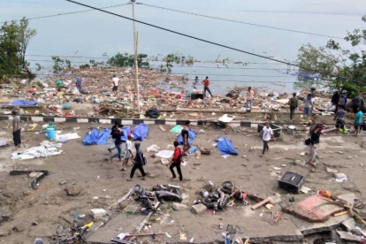 Imagen del paisaje, tras el tsunami.-AFP