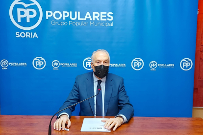 El portavoz del Grupo Municipal Popular en el Ayuntamiento de Soria, Javier Muñoz Remacha. HDS
