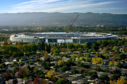 Vista aérea de la nueva sede de Apple, Apple Park.-APPLE