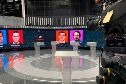 El plató que ha preparado Televisión Española en Prado del Rey.-TVE