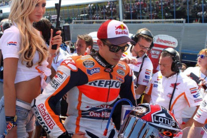 Marc Márquez, en la parrilla de salida del Circuito de Jerez.-EFE
