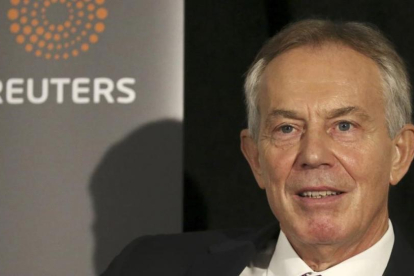Tony Blair, en un encuentro organizado por Reuters, en Nueva York, este martes.-REUTERS / BRIA WEBB
