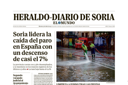 Portada de Heraldo-Diario de Soria del 5 de julio de 2023