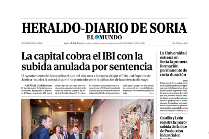 Portada de Heraldo-Diario de Soria del 6 de julio de 2023