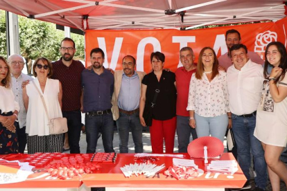 La candidatura del PSOE por Soria junto a Luis Tudanca. HDS