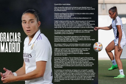 carta de despedida de Lucía Rodríguez del Real Madrid tras dos temporadas de blanco.