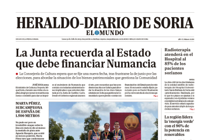 Portada de Heraldo-Diario de Soria del 31 de julio de 2023