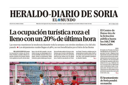 Portada de Heraldo-Diario de Soria de 16 de agosto de 2023.