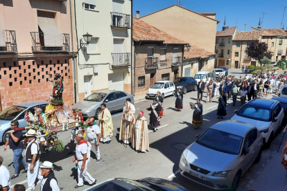 San Roque en procesión por las calles de El Burgo de Osma
