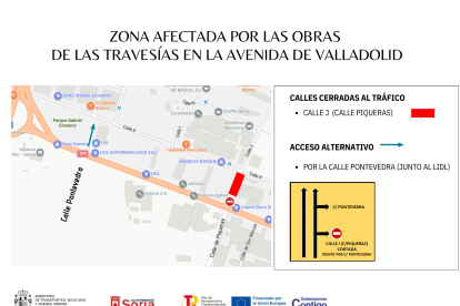 Nueva ordenación del tráfico en Soria por las obras de las travesías.