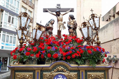 Paso del Cristo de los Florines, una de las señas de identidad de la Cofradía de las Siete Palabras de Soria.