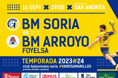 Cartel anunciador de la primera jornada para el BM Soria.