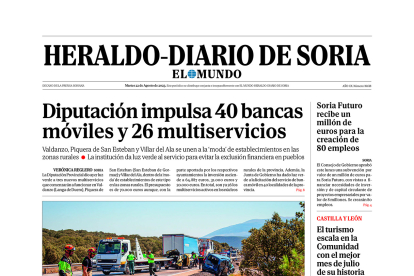 Portada de Heraldo-Diario de Soria del 22 de agosto de 2023.
