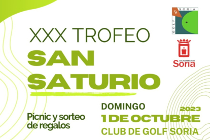 Cartel del XXX Torneo San Saturio de golf.