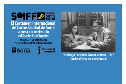 Detalle del Cartel del Día del Cine Español en Soria.