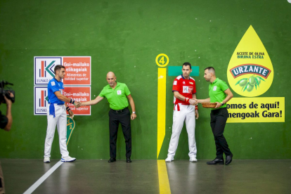 Peio Etxeberria y Jaka en el partido estrella de la exhibición