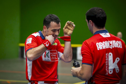 Peio Etxeberria y Jaka en el partido estrella de la exhibición