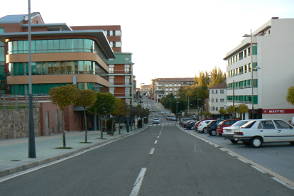 Calle céntrica en Ólvega.