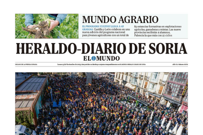 Portada de Heraldo-Diario de Soria del 13 de noviembre de 2023.