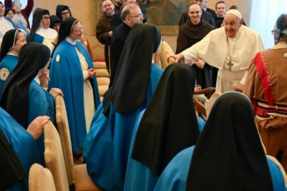 El Papa Francisco con los participantes del Congreso. VATICAN NEWS