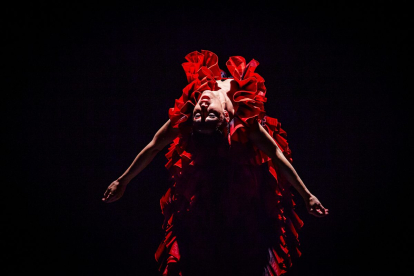 Ana Morales en su muestra de danza contemporanea flamenca