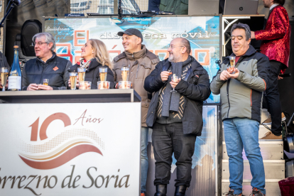 Celebración de las campanadas con Torrezno de Soria.