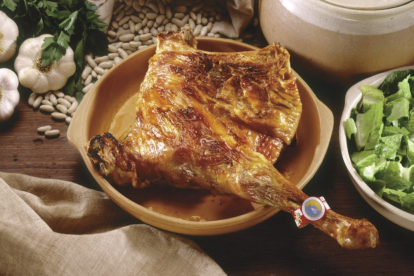 Lechazo asado, uno de los platos tradicionales de la Navidad soriana.