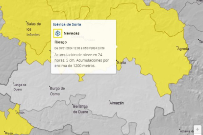 La nieve aparecerá a partir de los 1.200 metros en la Ibérica Soriana.