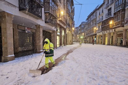 Fuerte nevada sobre Soria