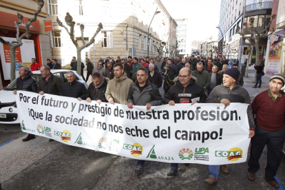 Manifestación conjunta de los sindicatos agrarios en una imagen de archivo.