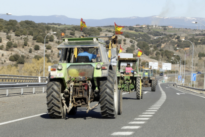 Imagen de archivo de una tractorada en Soria.