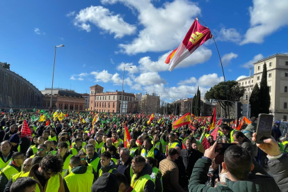 Protesta de los agricultores en Madrid.