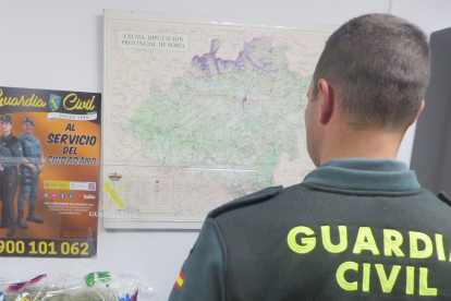 Guardia Civil en la Comandancia de Soria.