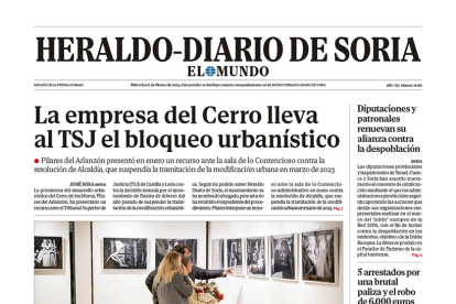 Portada de Heraldo Diario de Soria del 6 de marzo de 2024.