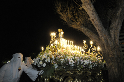 Virgen de la Soledad en su recorrido por la Dehesa.