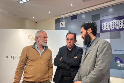 José Antonio de Miguel, Benito Serrano y Pablo Sabin, en la presentación del proyecto.