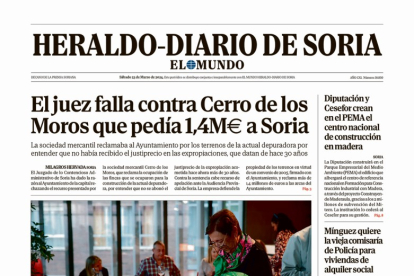Portada de Heraldo-Diario de Soria de 23 de marzo de 2024