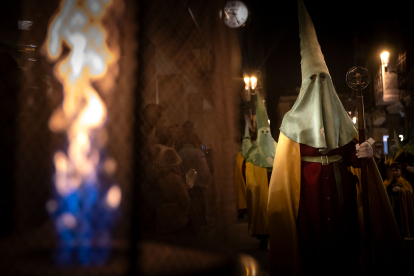 La procesión del Encuentro de Soria con la Cofradía de la Oración en el Huerto y la de la Flagelación.